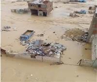 فيديو| مياه «الأمطار» تبتلع منازل منطقة «الزرايب» بـ 15 مايو