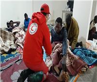 منخفض التنين| الهلال الأحمر ينقذ ٣٧ شخصا من اللاجئين الأفارقة     