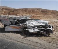 ننشر الصور الأولى لحادث الصحراوي الغربي بقنا
