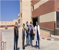 صور| خروج أخر مصابة أجنبية بمستشفى النجيلة في مطروح
