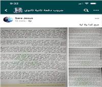 صور.. نشر امتحان العربي للصف الثاني الثانوي على صفحات الغش الالكتروني
