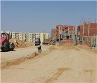 استكمال أعمال المرافق لأراضي الإسكان الاجتماعي بمدينة العاشر من رمضان