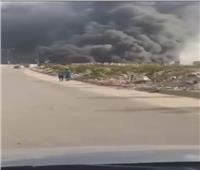 6 سيارات إطفاء للسيطرة على حريق بمخزن سيراميك في المقطم