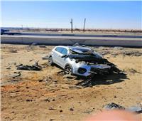 مصرع وإصابة ٦ أشخاص من أسرة واحدة أثر انقلاب سيارة على صحراوي البحيرة
