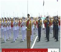 الرئيس السيسي  يبدأ جولته التفقدية بالسلام الوطني في المنطقة الغربية العسكرية