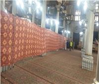 صور| "الأوقاف" تؤسس حرم أمن حول ضريح الحسين لمنع التزاحم داخل المسجد