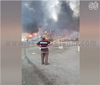 أخبار اليوم | لحظة اندلاع حريق ضخم التهم سوق توشكى بحلوان .. فيديو 