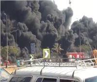 بالفيديو| لقطات حية من حريق خط مازوت «مصر - الإسماعلية» الصحراواي