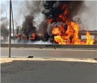 الصحة: 8 مصابين في حادث حريق سيارات الطريق الدائري