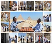 20 صورة تحكي ختام زيارة أمين عام «السياحة العالمية» لمصر بالمتحف الكبير والأهرامات