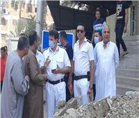 حملة لإزالة الإشغالات على طريق طنطا السنطة
