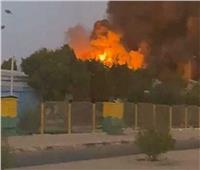حريق هائل بمصنع للكيماويات بمدينة السادات