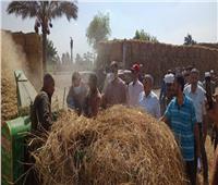 «الزراعة» و«البيئة» يتابعون أعمال منظومة جمع وتدوير قش الأرز فى الشرقية