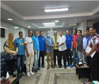 مياه المنيا تكرم فريق اليد الفائز في بطولة الاتحاد العام للشركات 