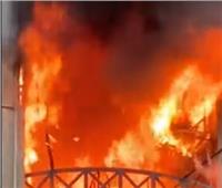 7 سيارات إطفاء للسيطرة على حريق عقار جسر السويس