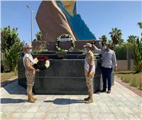 «فودة» يضع إكليل الزهور على النصب التذكاري للجندي المجهول بجنوب سيناء
