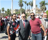 فيديو و صور.. قبة جامعة القاهرة تتزين بأعلام مصر احتفالًا بانتصارات أكتوبر