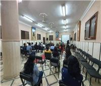 تواصل فعاليات اجتماع الشباب بكاتدرائية العذراء في قويسنا