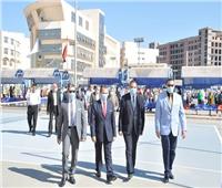 صور| طلاب جامعة كفر الشيخ يؤدون «تحية العلم»