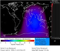 توهج شمسي يؤدى إلى اضطراب راديوي  فوق المحيط الهندي 