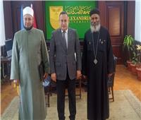 رئيس جامعة الإسكندرية يبحث تجديد الخطاب الديني مع أمين بيت العائلة