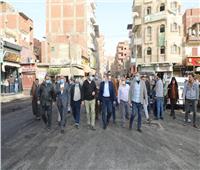 محافظ المنوفية يتفقد رصف شارع بورسعيد بمركز الشهداء