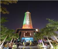 شاهد | برج القاهرة يضئ بعلم الإمارات بالتزامن مع زيارة ولي عهد أبو ظبي