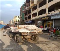 مصادرة «عربة كارو» تلقي المخلفات بشوارع الخصوص في القليوبية