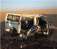 وفاة 12 وإصابة 5 في حادث تصادم على الطريق الصحراوي الغربي بأسوان 