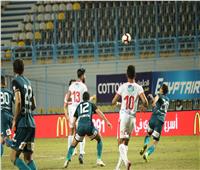 انطلاق الشوط الثاني من مباراة الزمالك وإنبي