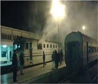 انبعاث دخان من إحدى عربات قطار طنطا بسبب ماس كهربائي 