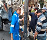 استمرار أعمال تطهير شبكات الصرف الصحي بمدن قناة السويس| صور