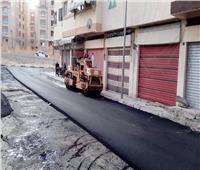 استكمال أعمال رصف الطرق وصيانة بالوعات الأمطار في بورفؤاد