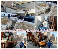 ضبط حفار مخالف في حي الهرم وإعادة انضباط الشارع | صور