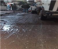 صور| بعد غرق بعض الشوارع ببنها.. مياه القليوبية تعلن إصلاح الخط 