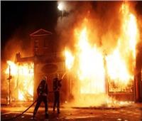 حريق في سوق تجاري بمحيط «السيدة زينب»