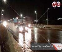 أمطار غزيرة على طريق القاهرة - مطروح.. وإرشادات مرورية لقائدى السيارات
