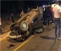بالأسماء.. إصابة 6 أشخاص في حادث انقلاب سيارة ملاكي بالمنيا
