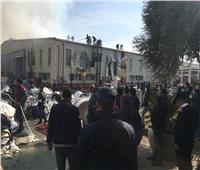 أول صور لحريق مصنع «مناديل» بمدينة السادات 