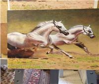 «الحصان شريك وصديق» في معرض «سهام محرم» بالأوبرا