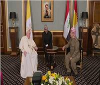 البابا يلتقي زعيم الحزب الديمقراطي الكردستاني خلال زيارته لأربيل