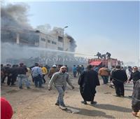 نقل 10 من مصابي حريق مصنع العبور لمستشفيات الشرقية