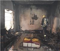 المعمل الجنائي يعاين موقع حريق منزل مهجور في المنيا 