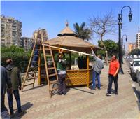  إصلاح البرجولات والمقاعد وطلاء الأسوار بشوارع القاهرة