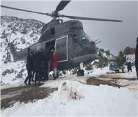 «هليكوبتر ملكي» يستجيب لاستغاثة حامل وينقذها من الثلوج في المغرب 