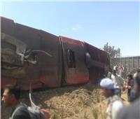 49 سيارة إسعاف في موقع حادث تصادم القطارين بمدينة طهطا بسوهاج