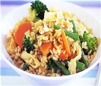 أكلات الدايت| الأرز البني بالخضروات المشكلة 
