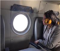 وزيرة البيئة تستقل طائرة المسح الجوي لمتابعة الوضع البيئي لخليج السويس