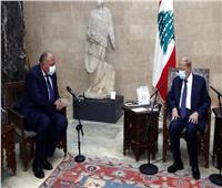 شكري يسلم الرئيس اللبناني رسالة تضامن من الرئيس السيسي