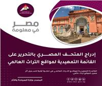 الحكومة: إدراج المتحف المصري على القائمة التمهيدية لمواقع التراث العالمي